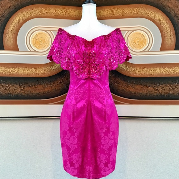 NWT πPretty in PinkπGunne Sax Sequined Dress - Picture 3 of 8